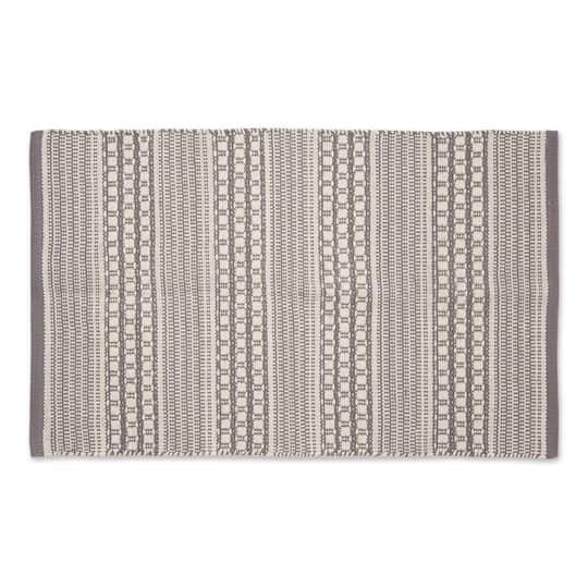 DII® Gray Dobby Stripe Hand-Loomed Rug, 2ft. x 3ft.